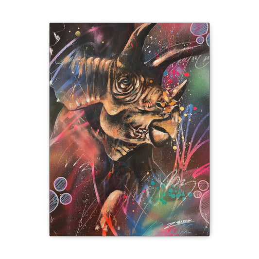 Triceratops Canvas Gallery Wrapped Print