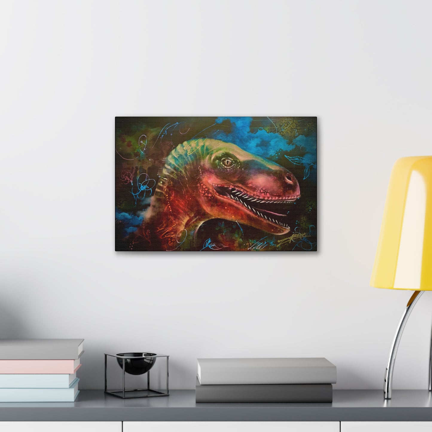 Velociraptor Canvas Gallery Wrapped Print